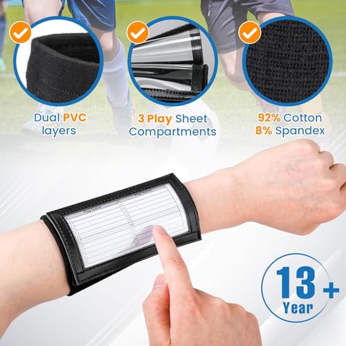 Youth Football Wristbands with Tactic Compartments - 20 Pack Variation of THIS listing