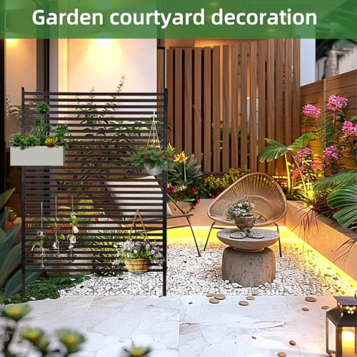 Outdoor Privacy Screen 43x59 Inches - Metal Garden Fence Panel with Variation 59.0"L x 43.3"W