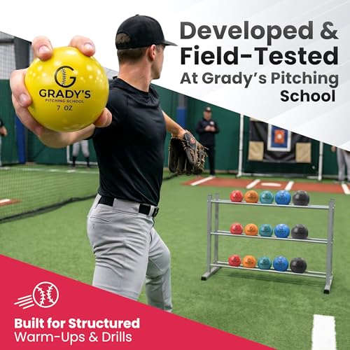 Weighted Velocity Training Balls Set for Pitching & Arm Strength - Flats Variation | 6 Balls + Carrying Case