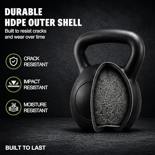50LB Soft Kettlebell for Safe Home Workouts - Non-Slip Grip & Floor Friendly