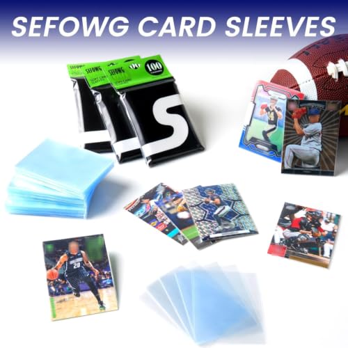 800 Pack Clear Card Sleeves for Trading Cards Baseball Sports Soft - Sefowg
