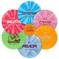 Latitude 64 Retro Burst Disc Golf Starter Set - Includes 6 Discs & Mini Marker - Beginner Friendly