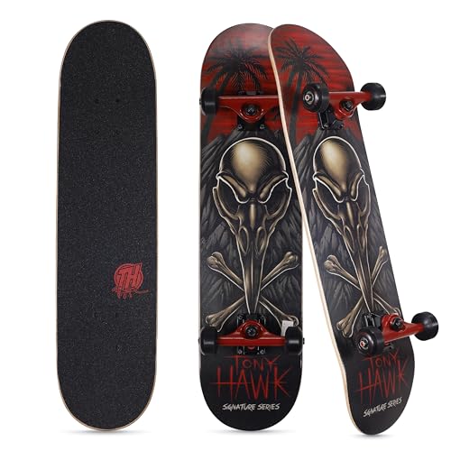 Crossbones Signature Series 31-Inch Kids Skateboard - 9-Ply Maple Deck, Ready to Ride