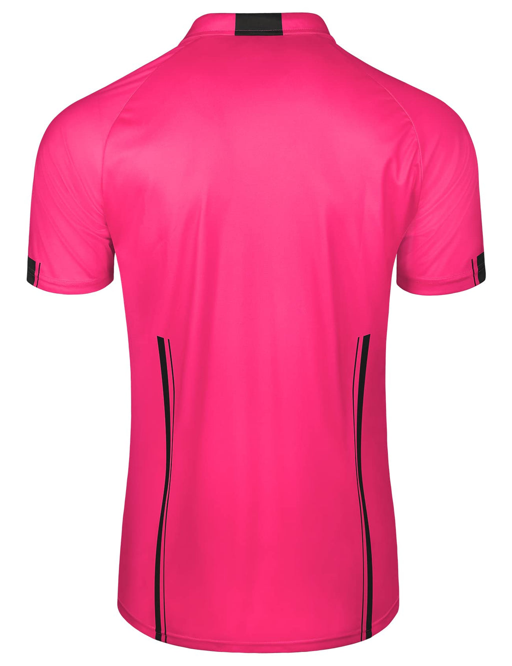 FitsT4 Sports Pro Soccer Referee Jersey Short Sleeve Ref Shirts New-Pink Medium