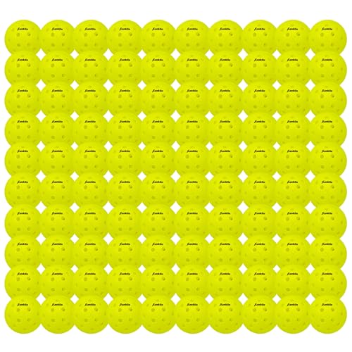 Franklin Sports X-40 Outdoor Pickleballs 100 Pack - USAPA Approved, Optic Yellow