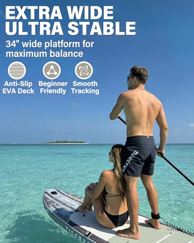Inflatable Stand Up Paddle Board 11' Green with Kayak & SUP Accessories