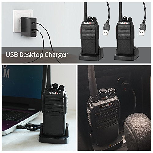 Radioddity GA-2S Walkie Talkies 6-Pack for Adults, Chirp Compatible, 3-Mile Range, USB-C Charging