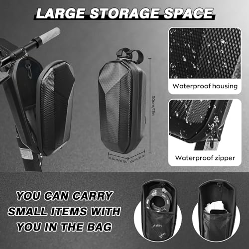 Heavy Duty Electric Scooter Lock with Bag - Black Alloy Chain Security