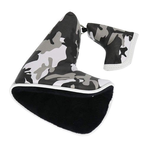 HISTAR Golf Head Cover Putter Cover Protector Camouflage Pattern Soft PU (Camouflage Gray)
