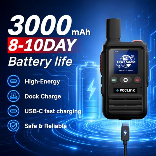 2-Pack Long Range 4G LTE Walkie Talkies with Free SIM for Global Use