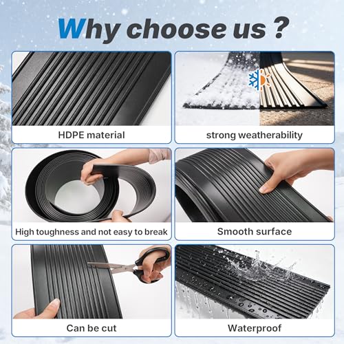 20FT Snowmobile Trailer Ski Guides HDPE Waterproof Ramp with Screws - Customizable Length