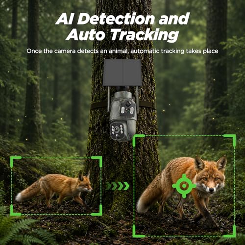VOOPEAK 2 Pack Cellular Trail Camera with 4G LTE Dual Lens 360° Live Streaming