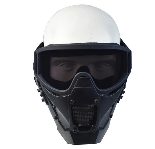 Airsoft Mask Heavy Duty Tactical Protective Mask with Anti-Fog Goggles Eye Protection and Tactical Fast Helmet Impact Resistant for Hunting Paintball CS Game BB Gun Shooting (Black)