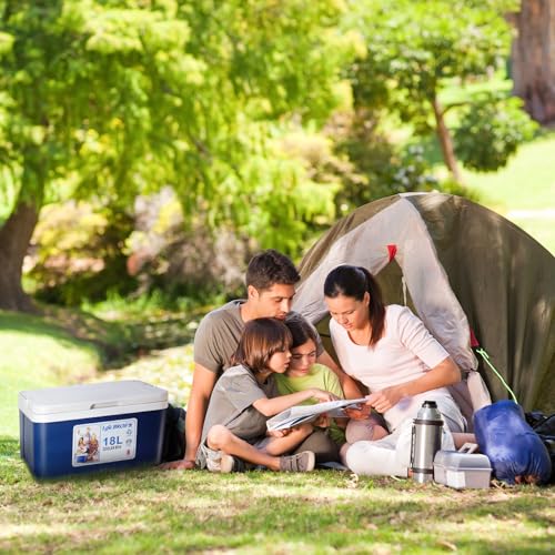 LifeBROS Blue 19qt Insulated Cooler with Ice Packs - Keeps Food & Drinks Cold