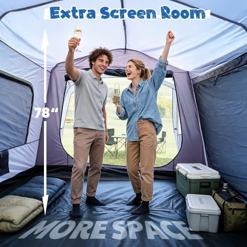 WildFinder 5-9 Person SUV Tent with Screen Porch & Awning, Waterproof & UV Protected