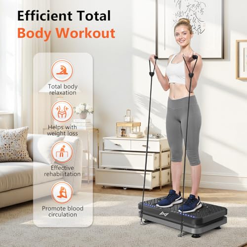 AXV Vibration Plate Exercise Machine - Body Fitness Platform ARK.BLACKGRAY
