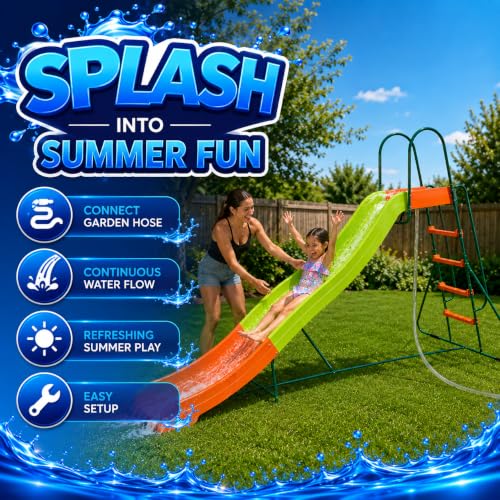 PLATPORTS 10 Ft Water Slide for Kids Indoor & Outdoor, Safe & Easy Assembly