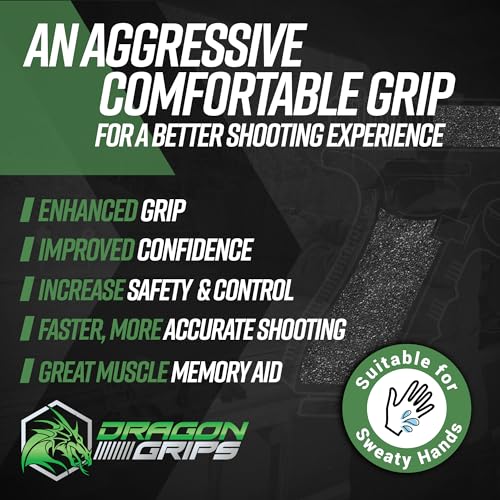 Dragon Grips Rubber Grip Tape 4x12 Inches - Tactical Firearm & Weapon Grip Tape - Pack of 1