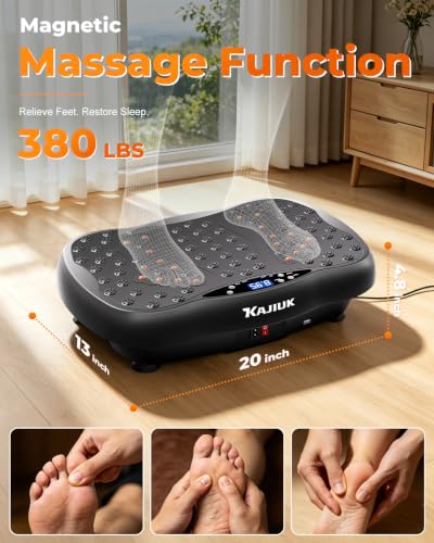120-Level Vibration Plate Exercise Machine with Resistance Bands for Full Body Workout