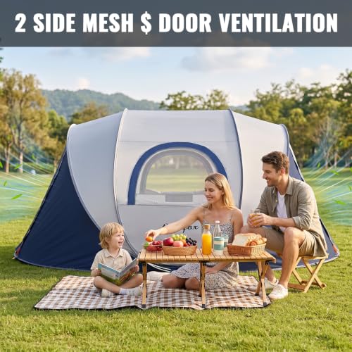Treefox Waterproof Pop Up Camping Tent for 4 People | Instant Setup, Lightweight & Spacious