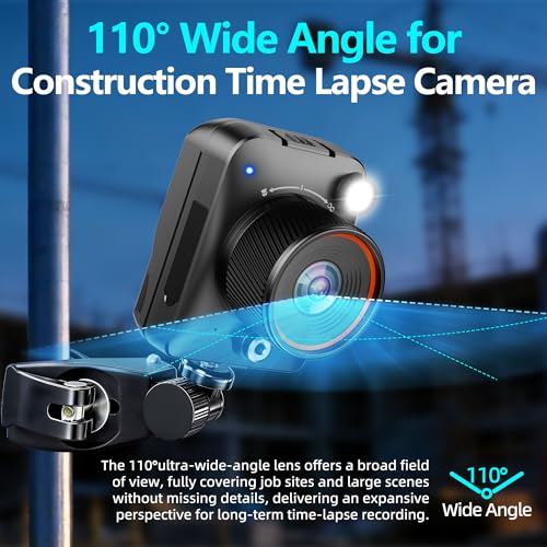 Dsoon 4K WiFi Time Lapse Camera with Solar Option, Waterproof Construction Monitoring