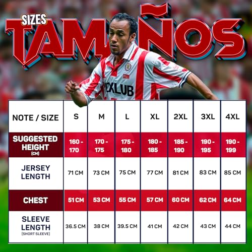 Chivas 1994-1995 Retro Football Jersey Men Medium Rojiblanca Classic Fit