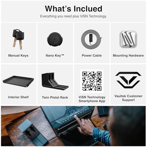 High Capacity Biometric Handgun Safe with WiFi & Auto-Open Door – Secure Smart Safe for Multiple Pistols