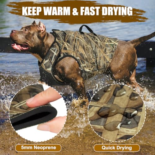 Hunthor Dog Hunting Vest Large Neoprene Camo Waterfowl Field Use
