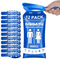 Disposable Urine Bag with Handle for Women and Men - 12 Pack, Blue