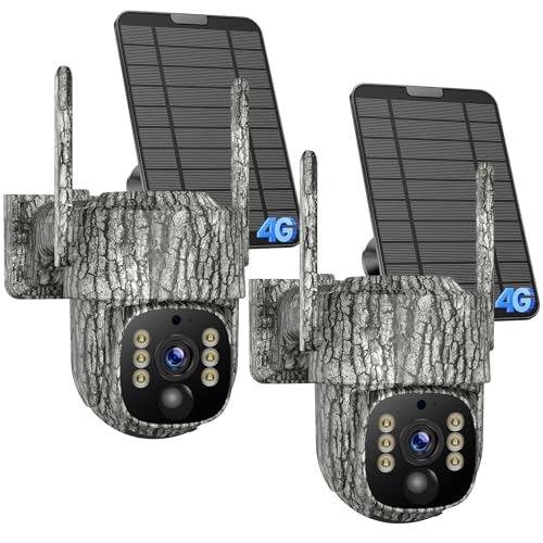VOOPEAK Green 2-Pack 4G LTE Trail Camera with 360° Pan & Live Streaming