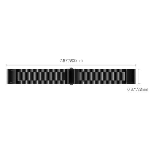 MoKo Band Compatible with Garmin Fenix 7/6/6 Pro/5/5 Plus/Epix Gen 2/Forerunner 945/935/Approach S62/S60/Quatix 6/Instinct 2/MARQ, 22mm Quick Fit Stainless Steel Metal Replacement Watch Band- Black