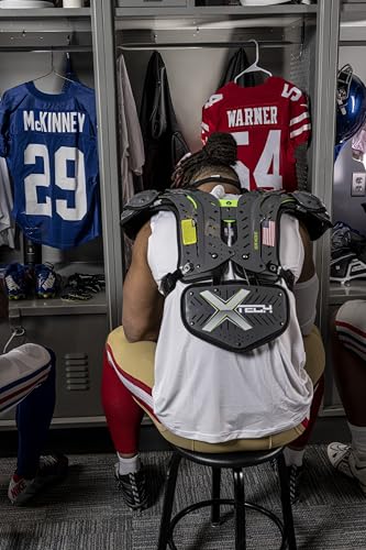 Football Back Plate - Vented 5-Sided Protective Gear for Adult & High School Players - Standard / Skill Size