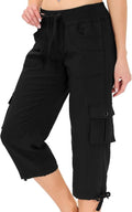 MoFiz Women's Capris - Lightweight Casual Pants with Pockets | Comfortable Loose Fit for Hiking