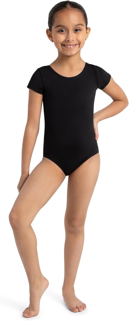 Capezio Girls Short Sleeve Leotard - Comfortable Fit for Dance | Available in Various Sizes