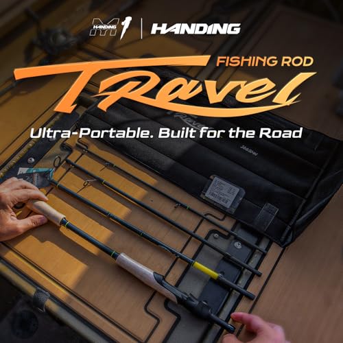 HANDING 6'6'' Travel Fishing Rod - Medium Fast 5-Piece Spinning & Casting