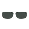 Solar Shield Clip-on Polarized Sunglasses Size 56 Rec N Gray Lens New