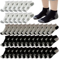 Kids 20 Pairs Boys Low Cut Ankle Socks - Breathable Athletic Crew Socks, Multicolor, 9-12 Years
