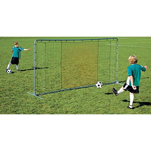 12' x 6' Soccer Rebounder Net - Silver Heavy-Duty Steel Practice Equipment