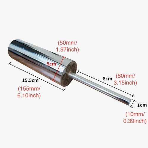 Magnetic Gym Stacked Weight Pin Cable Machine Weight Plate Extender (Length 80mm/3.15inch Diameter 10mm/0.39inch)