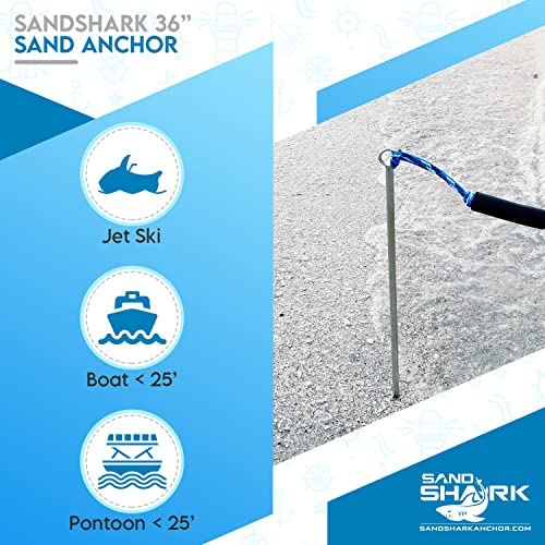 36-Inch Boat Anchor for Shallow Water & Sandbar - Stainless Steel Kayak, Jet Ski, Pontoon Anchor