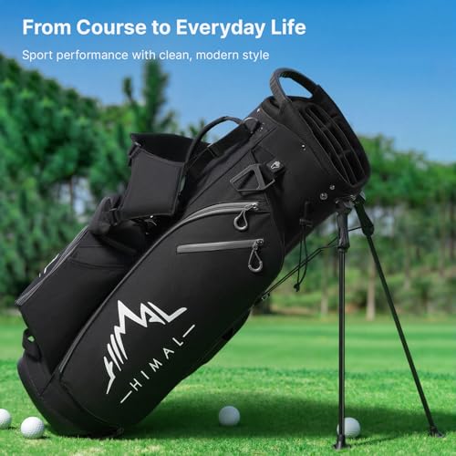 GoHimal Lightweight 14-Way Golf Stand Bag - Black, Portable & Durable