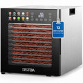 OSTBA Food Dehydrator 12 Trays Stainless Steel Silver & Black 850W Digital