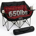 MANANA MANOR Double Folding Camping Chair for 2 Adults – Supports 650 lbs, Extra Padded, Portable Patio & Beach Couch