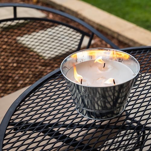 TIKI 28-Oz Citronella Triple Wick Candle in Silver Metal Bucket (3 Pack) Outdoor