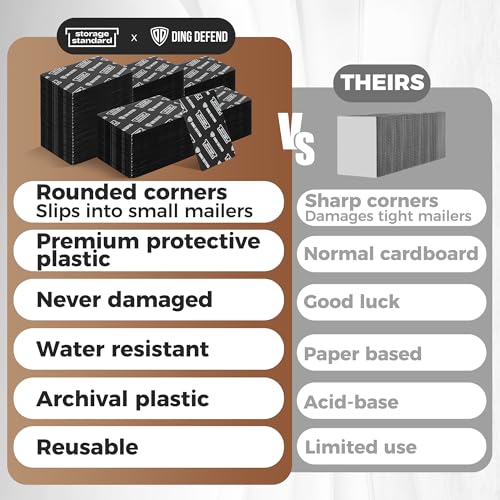 Black 4x6 Trading Card Shipping Protectors 510 Pack - Sports Card Sleeves