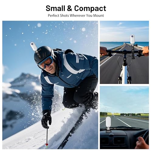 Intepoll 4K Mini WiFi Action Camera with 128GB SD Card Waterproof Helmet Mount