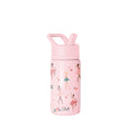 Simple Modern Kids Water Bottle with Straw Lid | 14oz Insulated Stainless Steel Kids Tumbler & Spill Proof Toddler Cup for School, Girls, Boys | Summit | Pink Ballerina