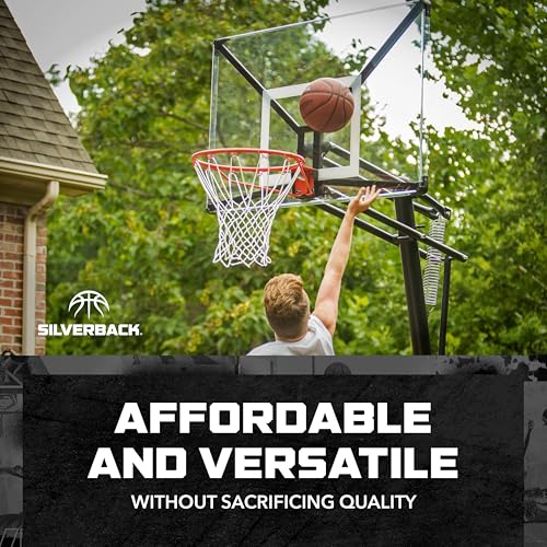 Silverback Breakaway Basketball Rim with Nylon Net | Compatible with Portable & In-Ground Hoops