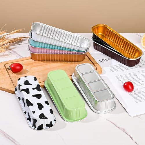 Brown Findful Mini Loaf Baking Pans with Lids and Spoons - 50 Pack
