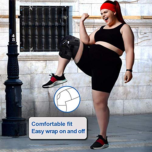 Heavy Duty Hinged Knee Brace for Men & Women - Supports Meniscus, ACL, MCL, Pain Relief, Black / M